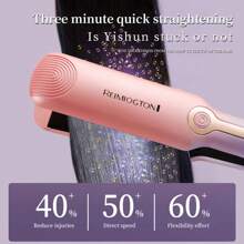 1 件双电压卷发和拉直发器，4 种加热设置，陶瓷离子技术，即时加热，无物理开/关开关，无自动关闭 - 黑色 - 查看 7