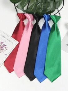 1pc Fashionable Party JK College Style Short Tie For Women - Pink - View 1