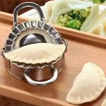 1pc Stainless Steel Dumpling Maker, Dumpling Skin Cutter, Kitchen Handmade Dumpling Wrapping Tool, Meat Filled Cake Roller, Dough Cutter And Shaping Tool, Kitchen Baking Assistant, For Making Dumplings And Pastries