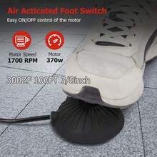 100 Ft X 3/8 Inch Drain Cleaner Machine, Professional Electric Drain Auger for 1 to 4 Inch Pipes, Portable Electric Drain Snake with 4 Cutters & Foot Switch and Pair of Gloves - Red - View 2