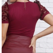 Women Dresses - 酒紅色 - 查看 2