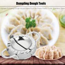 1pc Stainless Steel Dumpling Maker, Dumpling Skin Cutter, Kitchen Handmade Dumpling Wrapping Tool, Meat Filled Cake Roller, Dough Cutter And Shaping Tool, Kitchen Baking Assistant, For Making Dumplings And Pastries