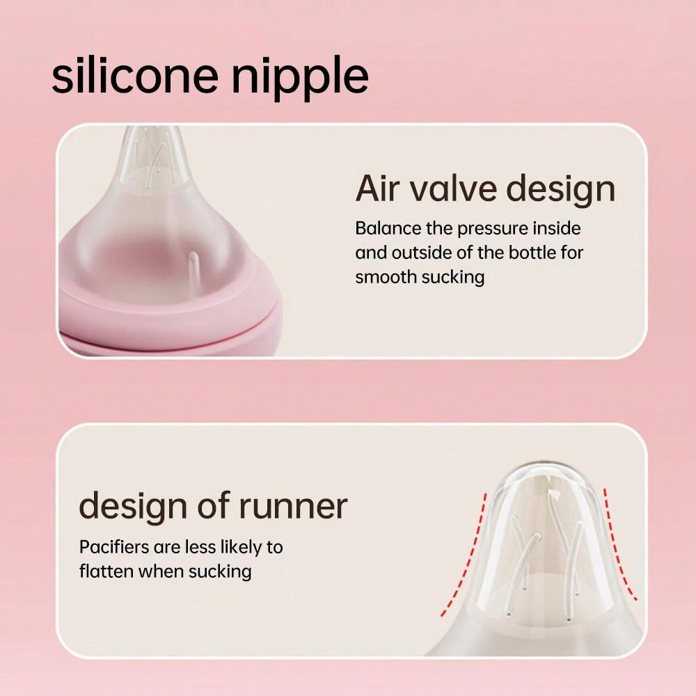 Glass Bottle For Newborn Babies, AntiFlatulence And AntiChoking