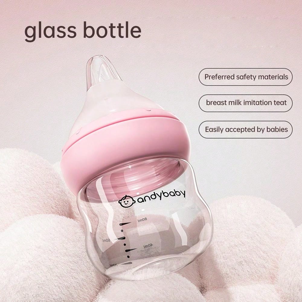 Glass Bottle For Newborn Babies, AntiFlatulence And AntiChoking