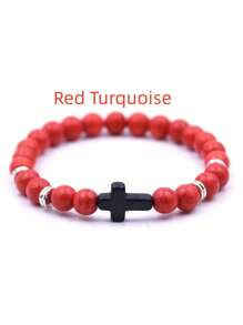 1 Miếng 8mm Đá tự nhiên Vòng tay Đối với phụ nữ Nam Đồ trang sức Đàn hồi Vượt qua Vòng tay Thời trang Đồ trang sức - Nhiều màu - Xem 6