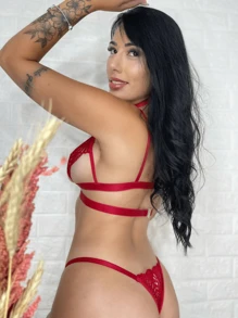 Women Sexy Lingerie Sets - 紅色 - 查看 2