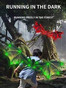 1盒隨機顏色發光及可移動的恐龍翅膀或精靈翅膀,適合兒童裝飾道具或生日禮物 - 彩色 - 查看 3