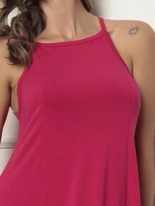 Women Dresses - 玫紅色 - 查看 2