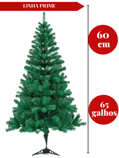 Árvore De Natal Cheia Prime 60 Cm Promoção Artificial Luxo