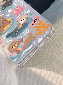 Apple Cute Stuff 1 件简约密封 Tpu 手机壳 适用于 iPhone 15/15 Pro/15 Promax - 彩色 - 查看 5