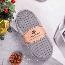 Men's Women's Comfy Cable Knit Slipper Socks With Anti-Skid Silicone Gripper - 灰色 - 查看 4