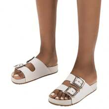 Women Flat Sandals - trắng - Xem 2