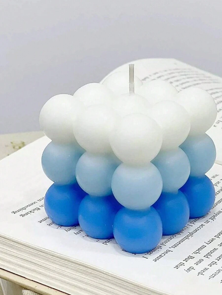 Minimalist Style Aromatic Candle. Candle In The Shape Of Stackable Circles. Natural, Fresh And Soft Aroma. Dimensions 6x6x6cm Random Color Sent. - Multicolor - View 1