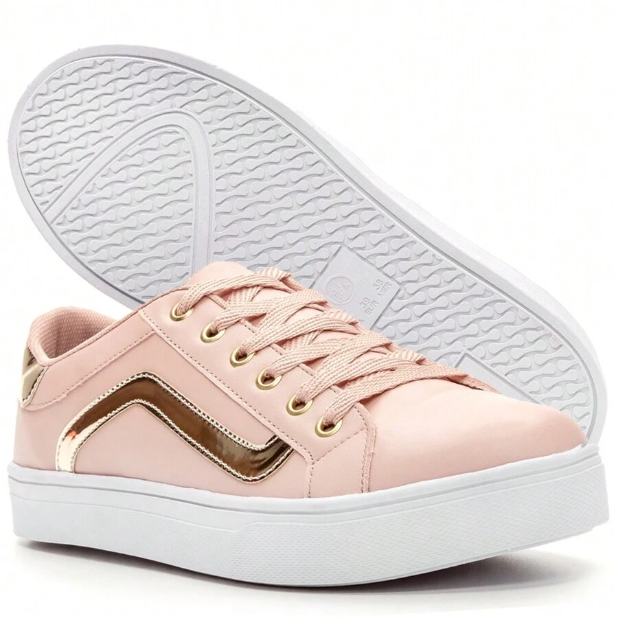 Women Wedge Sneakers - Màu hồng gỉ - Xem 1