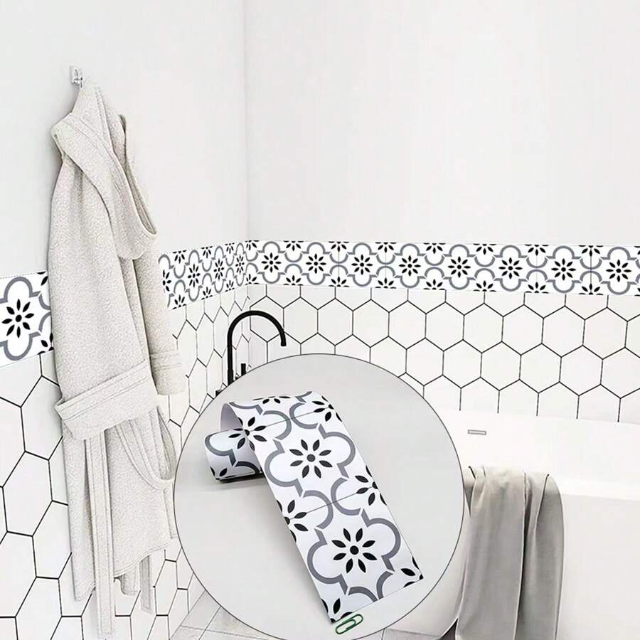 Self-adhesive Tile Sticker For Kitchen/bathroom/floor/wall, 1pc - Multicolor - View 1