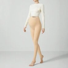 單入組女性150克滿滿孕婦秋天裸色打底褲,無絨毛