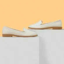 MUSSHOE Women's Loafer Slip-On Flats For Women Dressy Comfortable Loafers For Women - 白色 - 查看 4