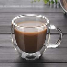 4-Pack Coffee Mug, Double Wall Glass, 150 Ml Glass Coffee Mug For Espresso, Latte, Cappuccino, Drinks School Supplies Back To School