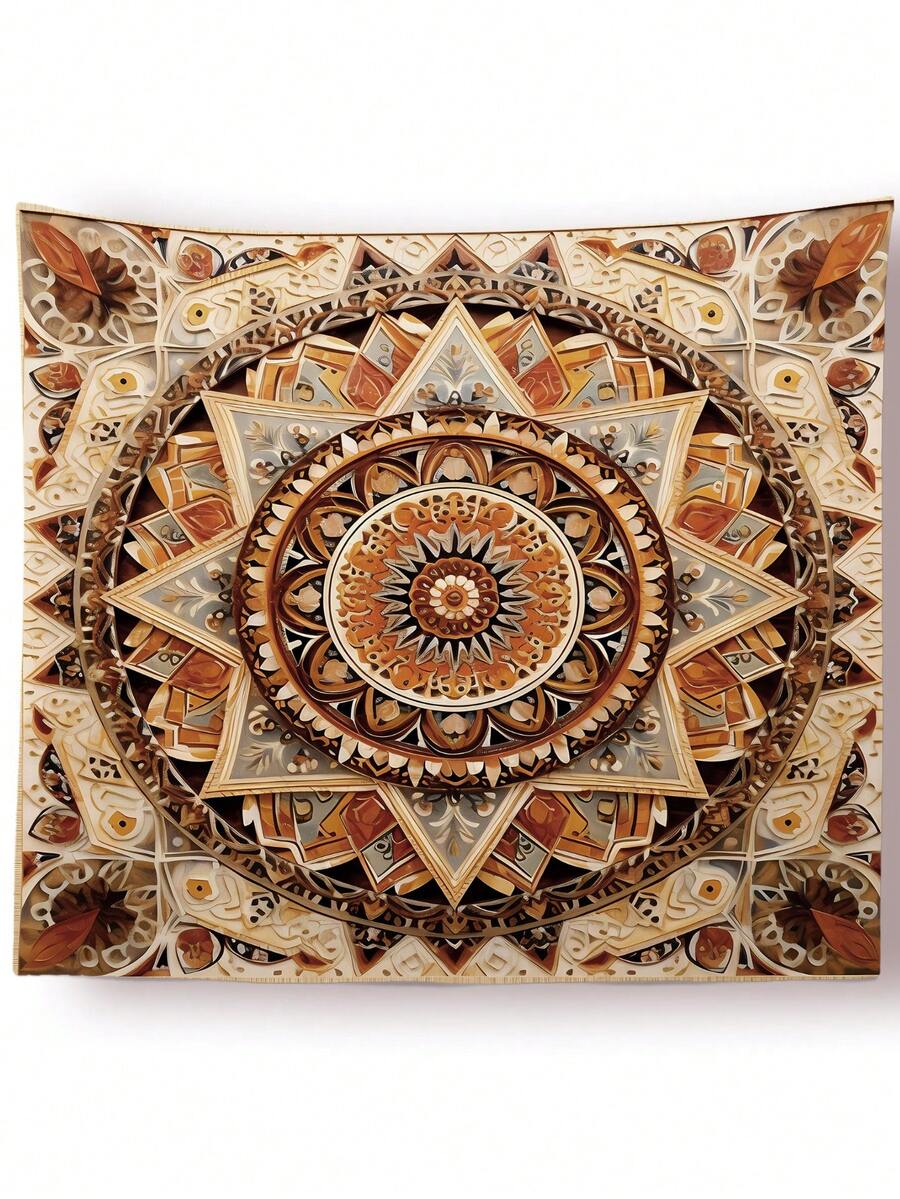 1入組曼陀羅圖案印花壁掛 - 多重色 - 查看 1