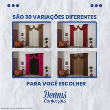 Curtains - 紅色和稻草色 - 查看 3