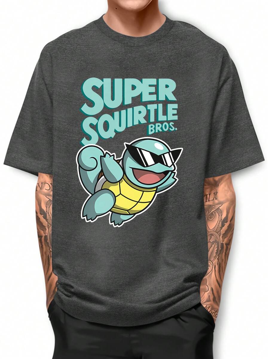 Men T-Shirts - 深灰色 - 查看 1