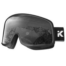 Kapvoe 新品單層滑雪鏡摩托車擋風玻璃防霧滑雪眼鏡單板滑雪護目鏡防風防霧滑冰護目鏡適合冬季運動,如雪地摩托車、摩托車等。 - 黑色 - 查看 1