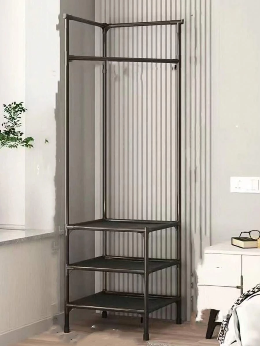 Three Tier Black Corner Triangle Coat And Hat Rack | SHEIN UK