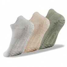 Deefly 3 雙防滑瑜珈襪(附握把)適合家庭、醫院、健身、芭蕾、皮拉提斯 - 彩色 - 查看 1