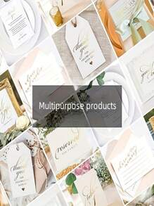 Geluksserie Gouden bedanklabels - Perfect voor: huwelijkscadeaus, babyshowers, vrijgezellenfeesten, verjaardagen of speciale evenementen, 50 stuks