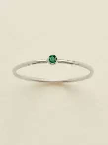 1 peça Anel de aço inoxidável e ouro 14k para mulheres, estilo minimalista e elegante, design de pedra de nascimento de dezembro