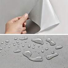 1 Roll Of Thickened Frosted Gray Self-Adhesive Wallpaper PVC Waterproof Moisture-Proof Oil-Proof High Temperature Resistant Peel And Stick Sticker For Bedroom Living Room Hotel Restaurant Dormitory Background Wall Home Decoration Wall Sticker