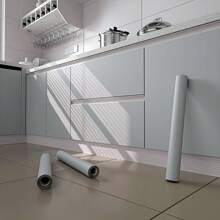 1 Roll Of Thickened Frosted Gray Self-Adhesive Wallpaper PVC Waterproof Moisture-Proof Oil-Proof High Temperature Resistant Peel And Stick Sticker For Bedroom Living Room Hotel Restaurant Dormitory Background Wall Home Decoration Wall Sticker