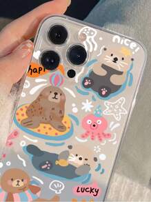 Apple Cute Stuff 1 件简约密封 Tpu 手机壳 适用于 iPhone 15/15 Pro/15 Promax - 彩色 - 查看 7
