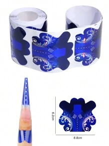 100pcs Nail Extension Paper Form Guide Sticker, Acrylic Anti-Uv Gel Nail Tip Form Guide Sticker,Nail Supplies,Nail Tools,Nail Art Tools,Back To School,Nails,Nail Tools For Press On Nails - Multicolor - View 5