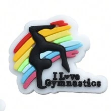 Lot of Different Sports Shoe Charms for Clog Sandals Bracelets Decoration, Baseball Softball Football Basketball Soccer Swim Shoe Decorations for Kids Teen Adult Party Favor - Gymnastics - View 6