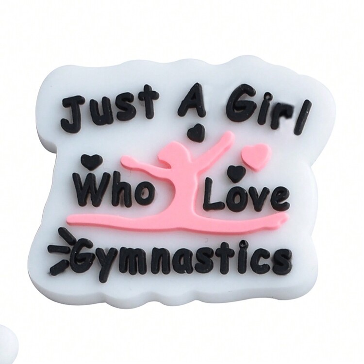 Lot of Different Sports Shoe Charms for Clog Sandals Bracelets Decoration, Baseball Softball Football Basketball Soccer Swim Shoe Decorations for Kids Teen Adult Party Favor - Gymnastics - View 3