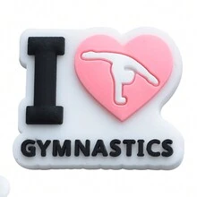 Lot of Different Sports Shoe Charms for Clog Sandals Bracelets Decoration, Baseball Softball Football Basketball Soccer Swim Shoe Decorations for Kids Teen Adult Party Favor - Gymnastics - View 4