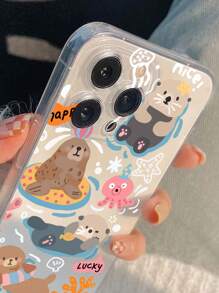 Apple Cute Stuff 1 件简约密封 Tpu 手机壳 适用于 iPhone 15/15 Pro/15 Promax - 彩色 - 查看 6