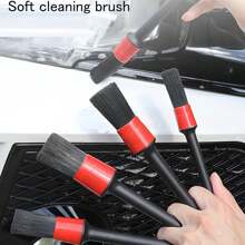 5-piece car wash, car brush, interior gap details, cleaning tool, car beauty products, cleaning tool, small brush, soft bristle brush - Red - View 9