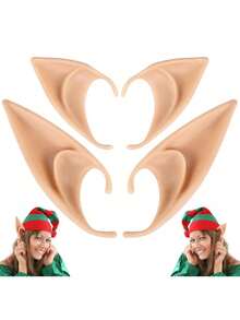 Orejas Puntiagudas de Duende, Elfo, Hada para Cosplay, Disfraz Navidad - Rosa Pálido - Ver 1