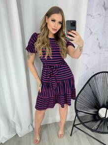 Women Dresses - 玫紅色 - 查看 1