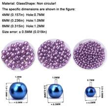 Tròn Ngọc trai Giả Bao mỏng Ly 4MM 6mm 8mm Kích thước hỗn hợp Lỏng lẻo Spacer Hạt DIY Làm đồ trang sức Đối với Thủ công mỹ nghệ Mặc hàng ngày - Ba kích cỡ, hỗn hợp nhiều màu sắc - Xem 4