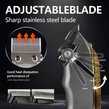 Hair Clippers for Men Professional - Cordless&Corded Barber Clippers for Hair Cutting & Grooming, Rechargeable Beard Trimmer Hair Clippers Professional Cordless for Men, Barber Clippers for Hair Cutting Kit, Wireless LCD Display Hair Trimmers Set, Rechargeable Haircut Machine for Family Elite Pro High-Performance Corded Home Haircut & Grooming Kit for Men – Electric Hair Clipper - Gold - View 5