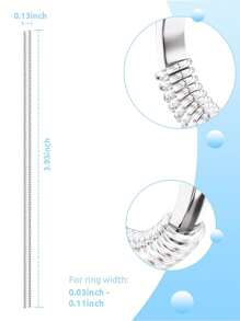 9入組透明矽膠環形尺寸調整器,0.04~0.39英寸寬度縮小器,插入式設計螺旋緊緊器,適合日常使用