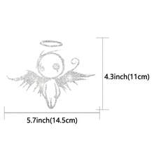 1pc Silvery Elves Sticker Angels Sticker Angel Shiny Car Body Decoration Sticker Personalized Creative Rhinestone Sticker Sticker Car Rear Window Side Window Sticker Laptop Sticker - Silver - View 5