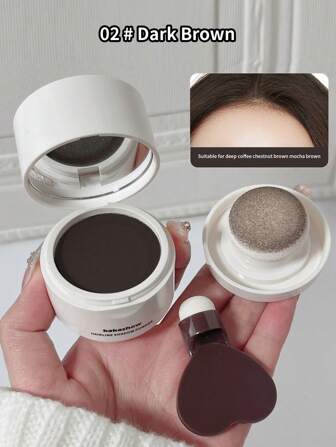 kakashow 1 Pieza Polvo Sombreador De Cabello Resistente Al Agua Con Función De Relleno Y Contorno Y Fórmula Que No Mancha Para La Línea Del Cabello Y La Cara, Fácil De Transportar Y Adecuado Para Uso Diario O Teñido Del Cabello