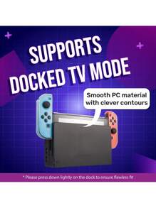 Insten Dockable Clear Case For Nin-Tendo Switch Console And Joycon Controllers, Detachable 3-In-1 Crystal Hard Shell Protective Non Slip Cover With Ergonomic Grip