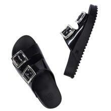 Women Flat Sandals - màu đen - Xem 3