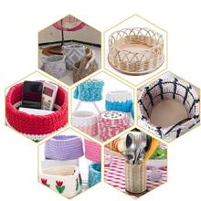 1 Pc 10/15/20/25/30cm Wooden Crochet Basket Base DIY Hand-Woven Round Shapes Blank Cross Stitch Bottom Boards for Basketry Crafting Storage Basket Accessories for Knitting Crochet Projects Circular Carved Frames for Creative Basket Making - Apricot - View 9