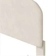 MERAX Twin Size Upholstered Platform Bed With Cloud Shaped Bed Board